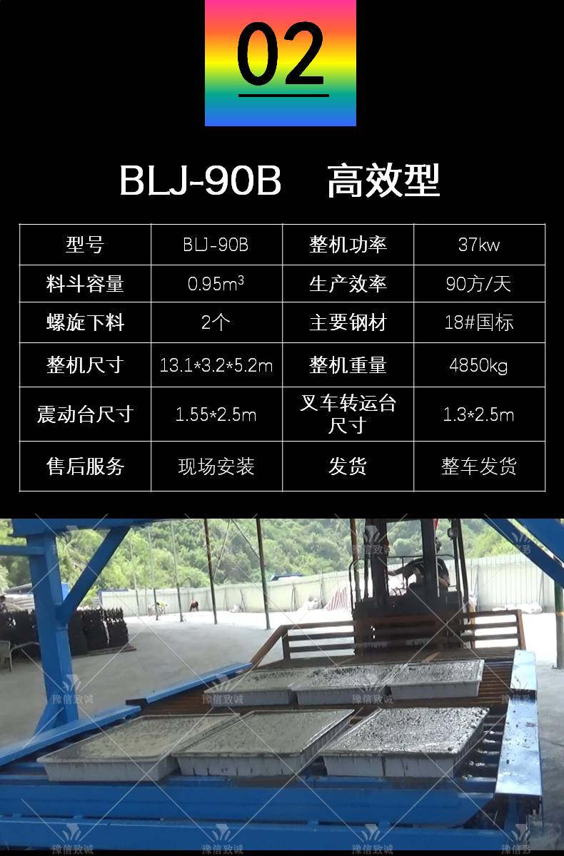 BLJ90A預制件設備技術參數(shù)